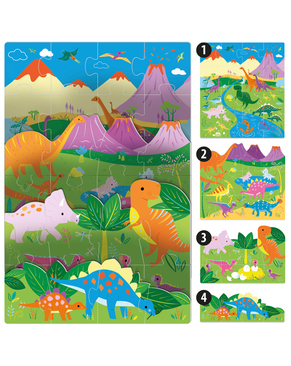 Playrama puzzle the dinosaurs – 3+ – headu