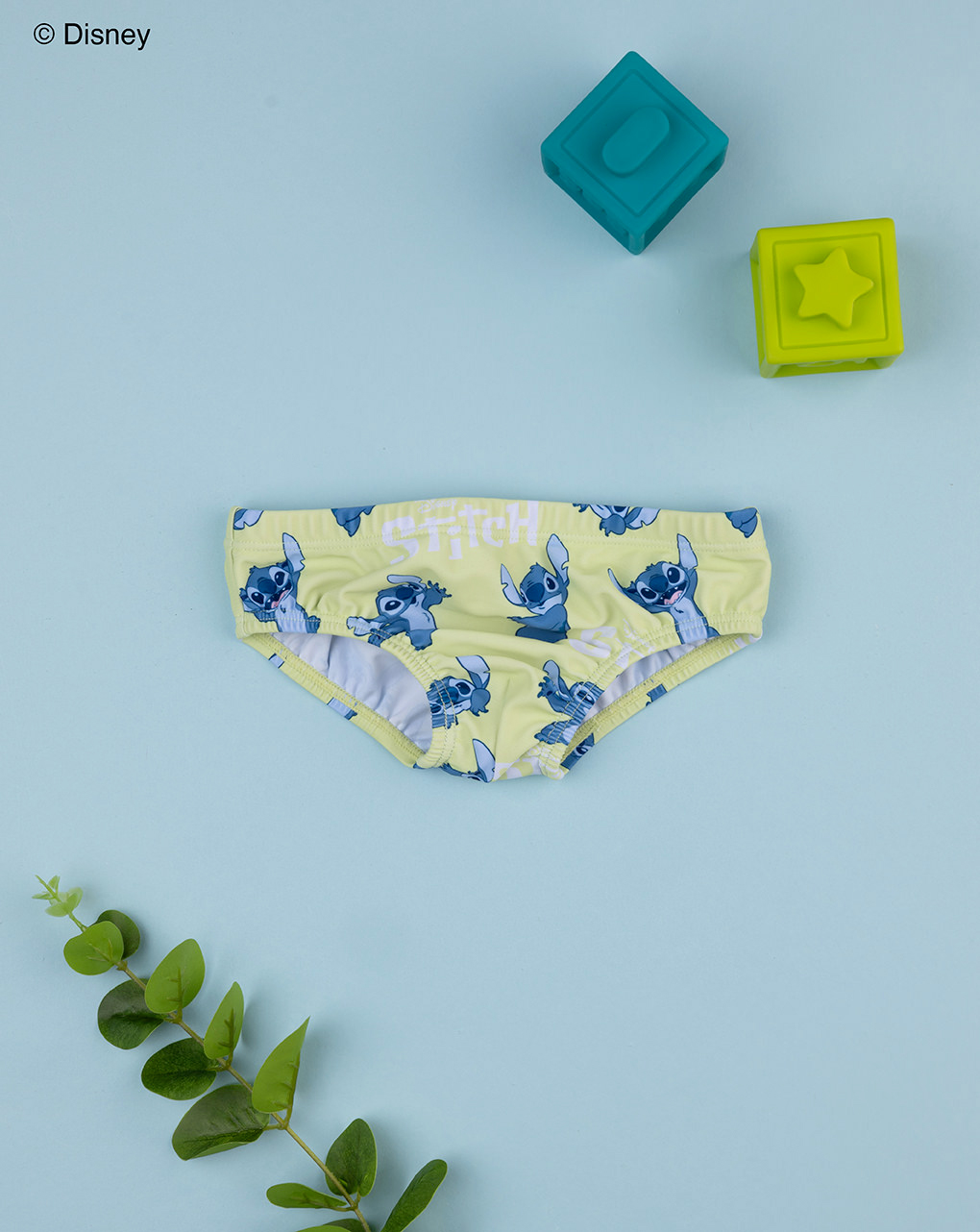 Slip bimbo giallo stitch