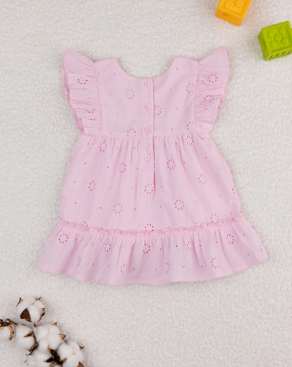 Abito bimba sangallo rosa chiaro