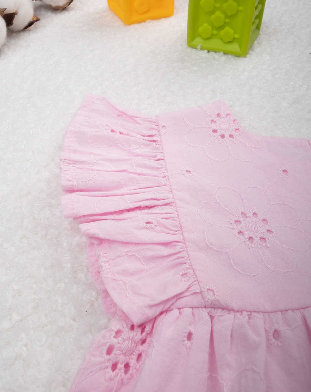 Abito bimba sangallo rosa chiaro