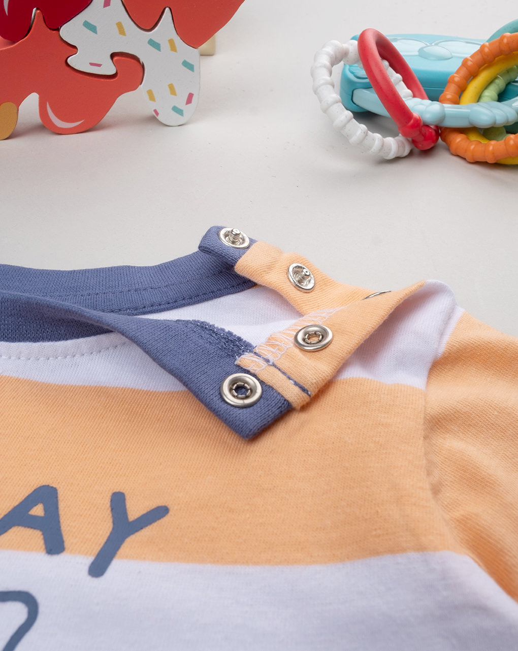 Completo bimbo blu/arancione stampa