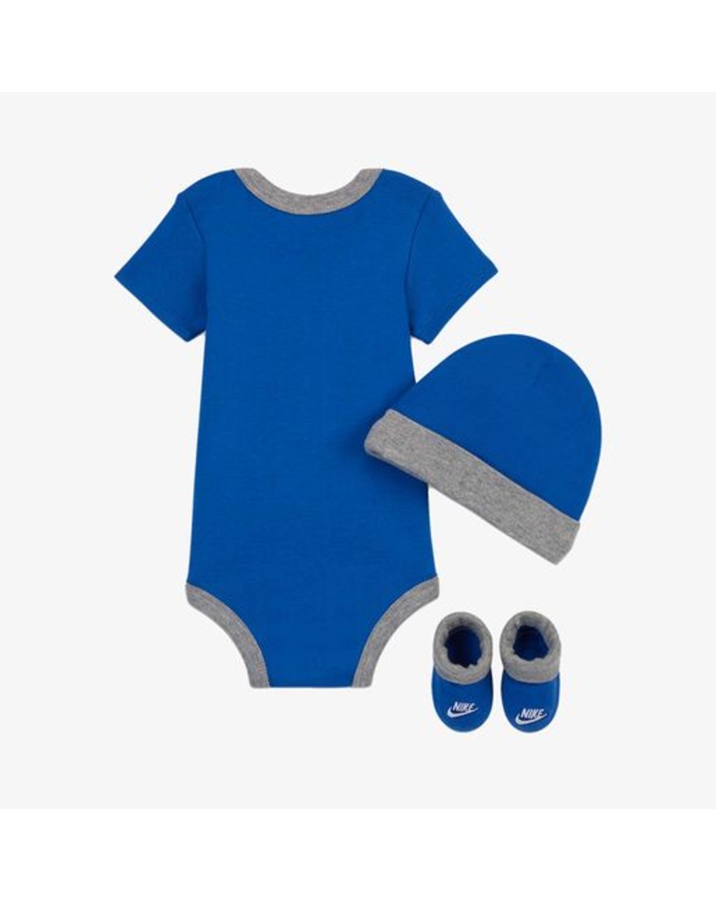 Set 3 pezzi nike neonato blu/grigio