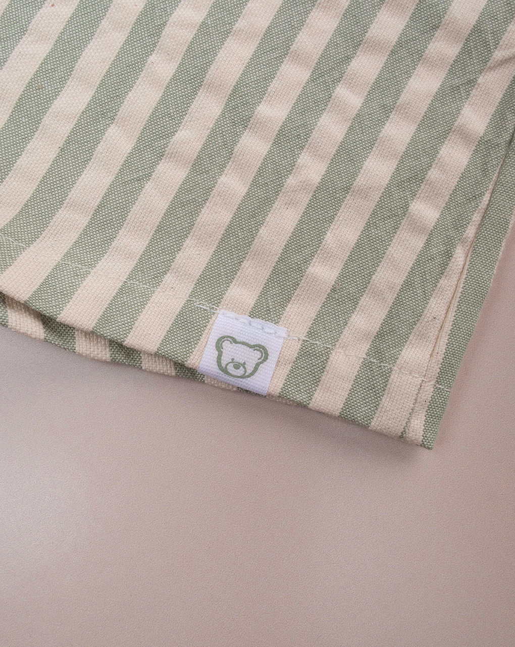 Pagliaccetto premium rigato verde/panna bimbo