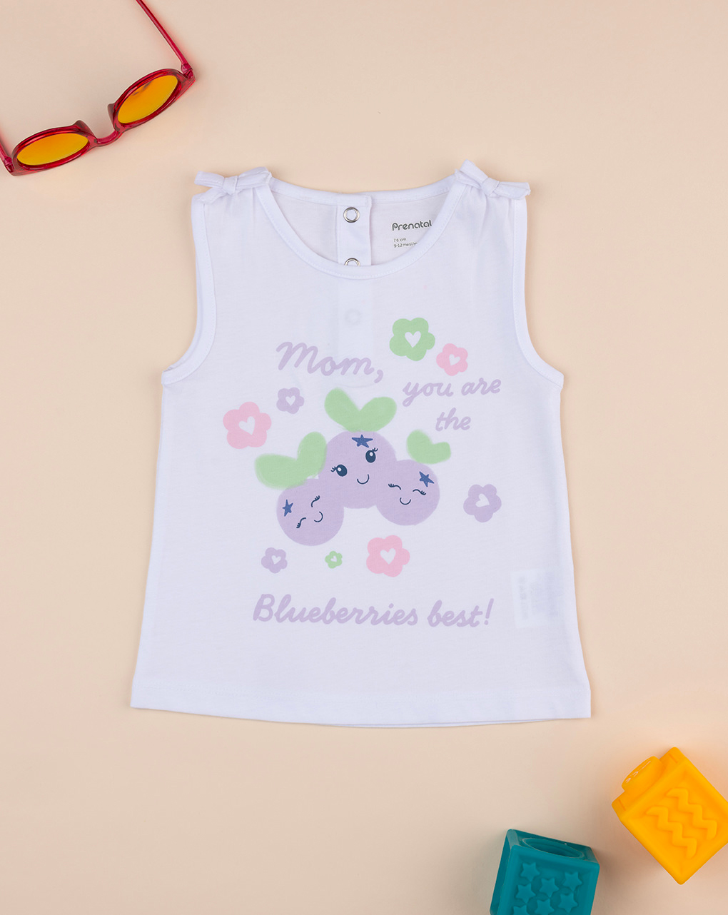 Canotta bimba bianca frutta