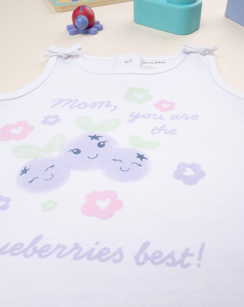 Canotta bimba bianca frutta