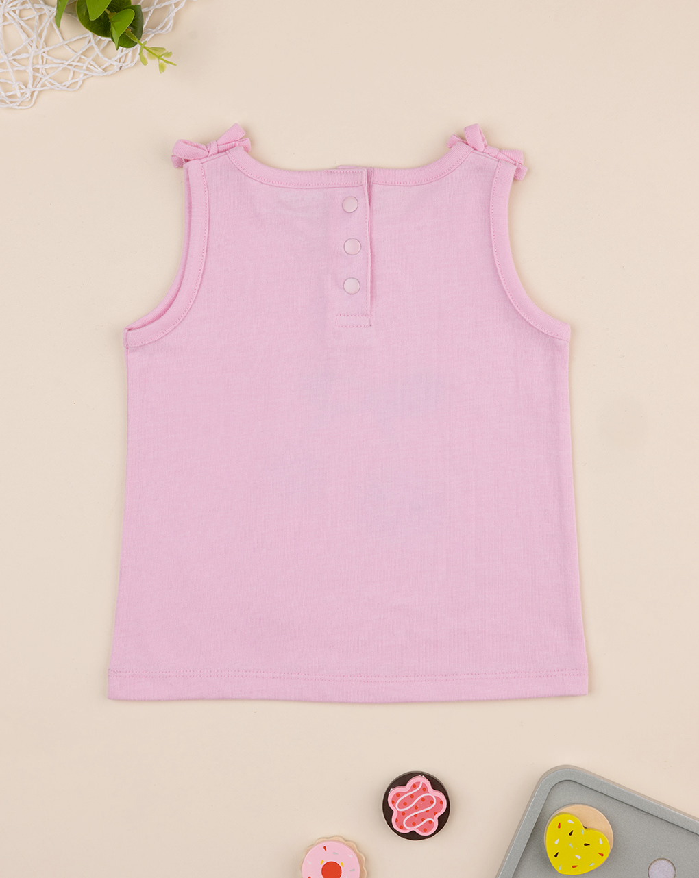 Canotta bimba rosa ciliegie