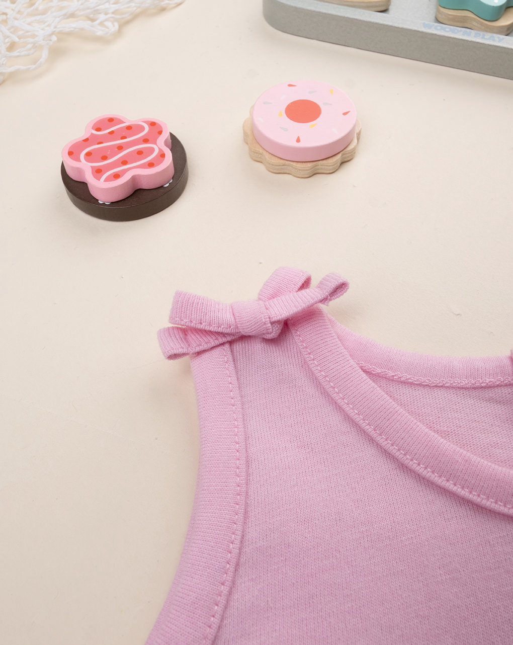 Canotta bimba rosa ciliegie