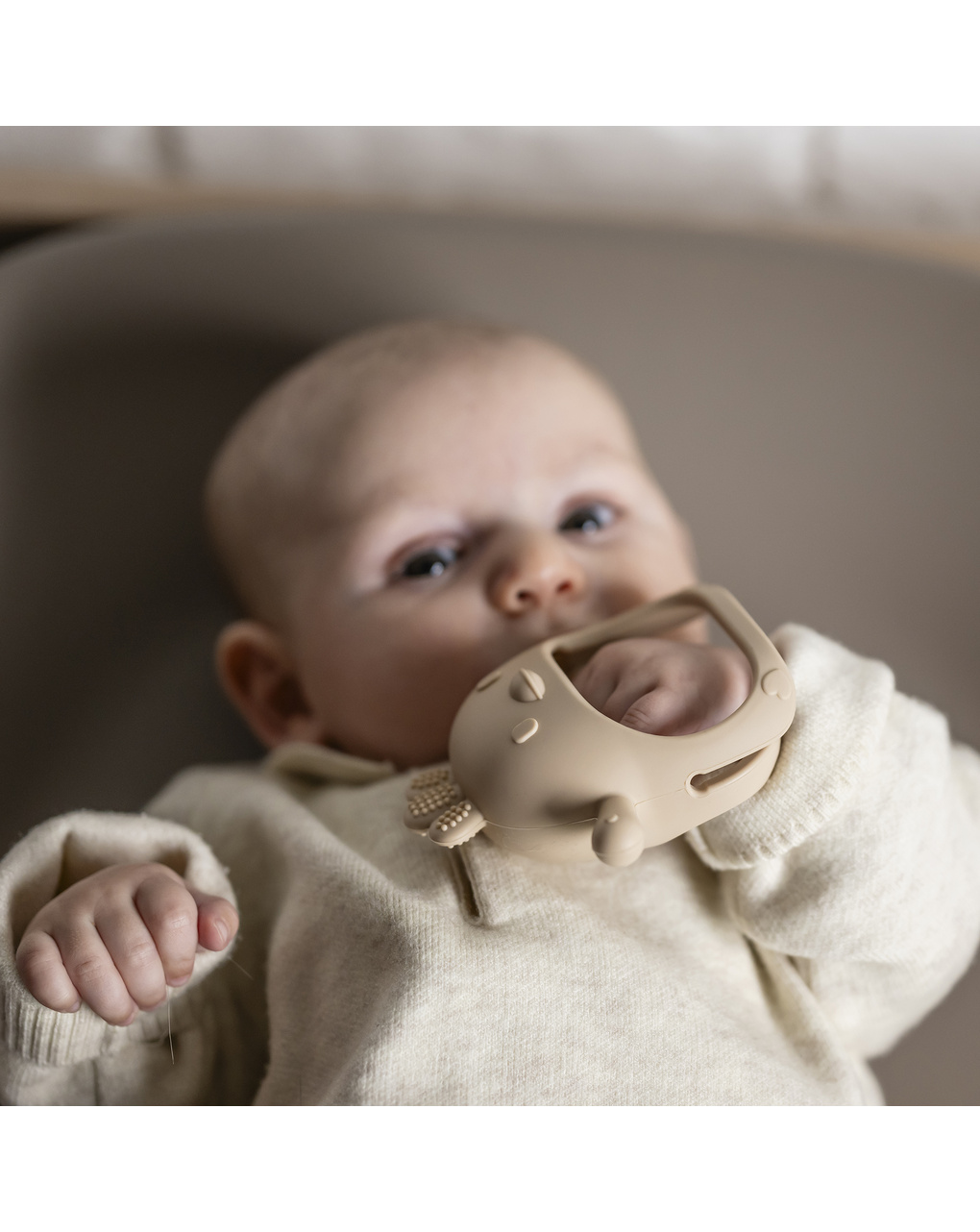 Guantino beige silicone dentizione - 0+ - nattou