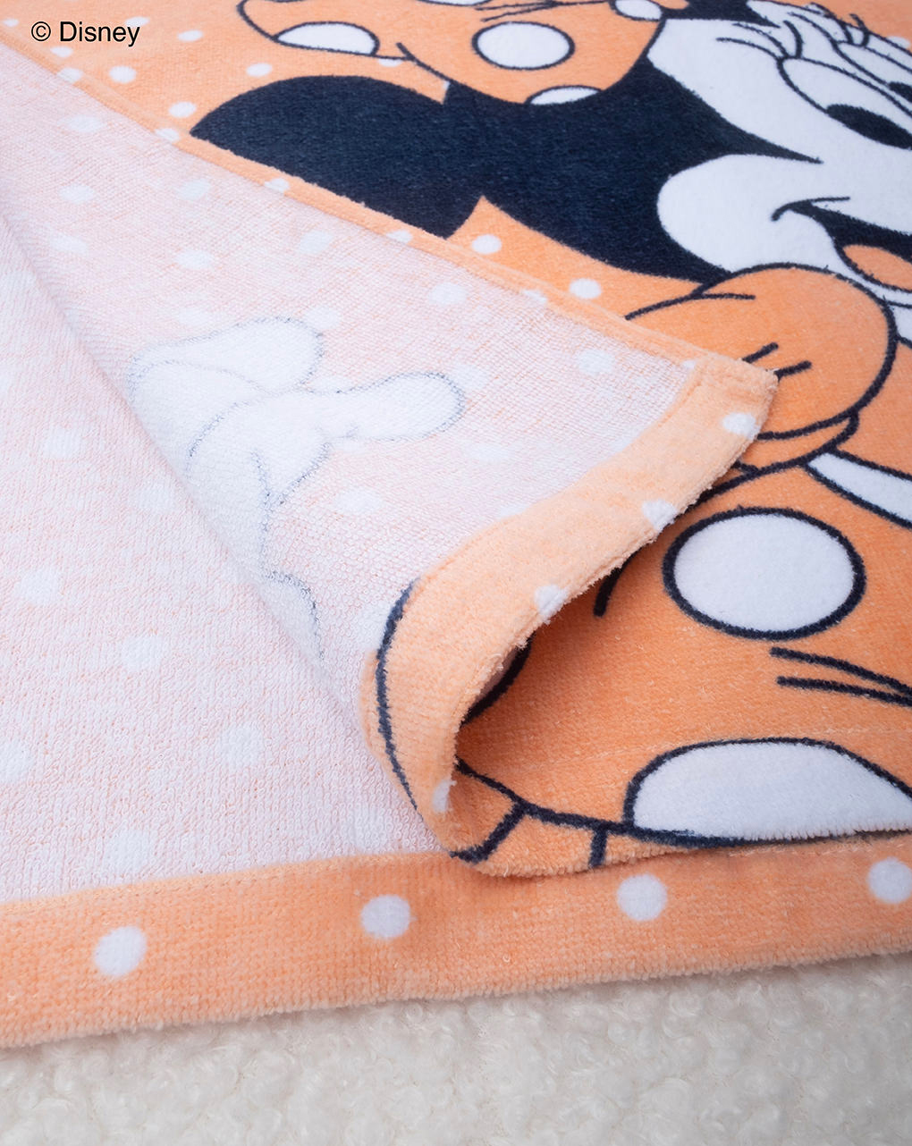 Poncho mare bimba arancione minnie