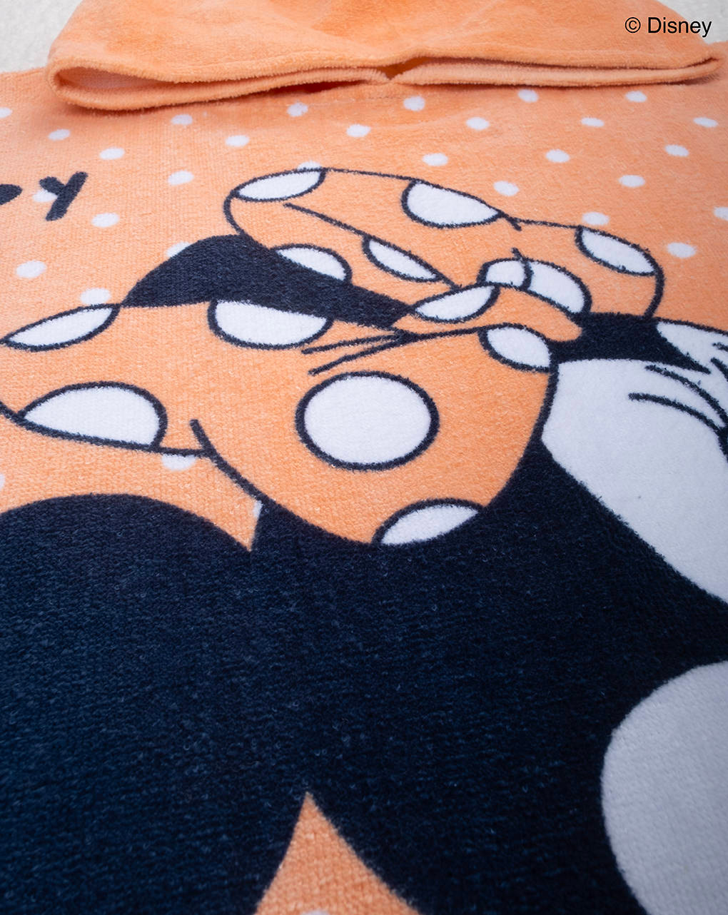 Poncho mare bimba arancione minnie