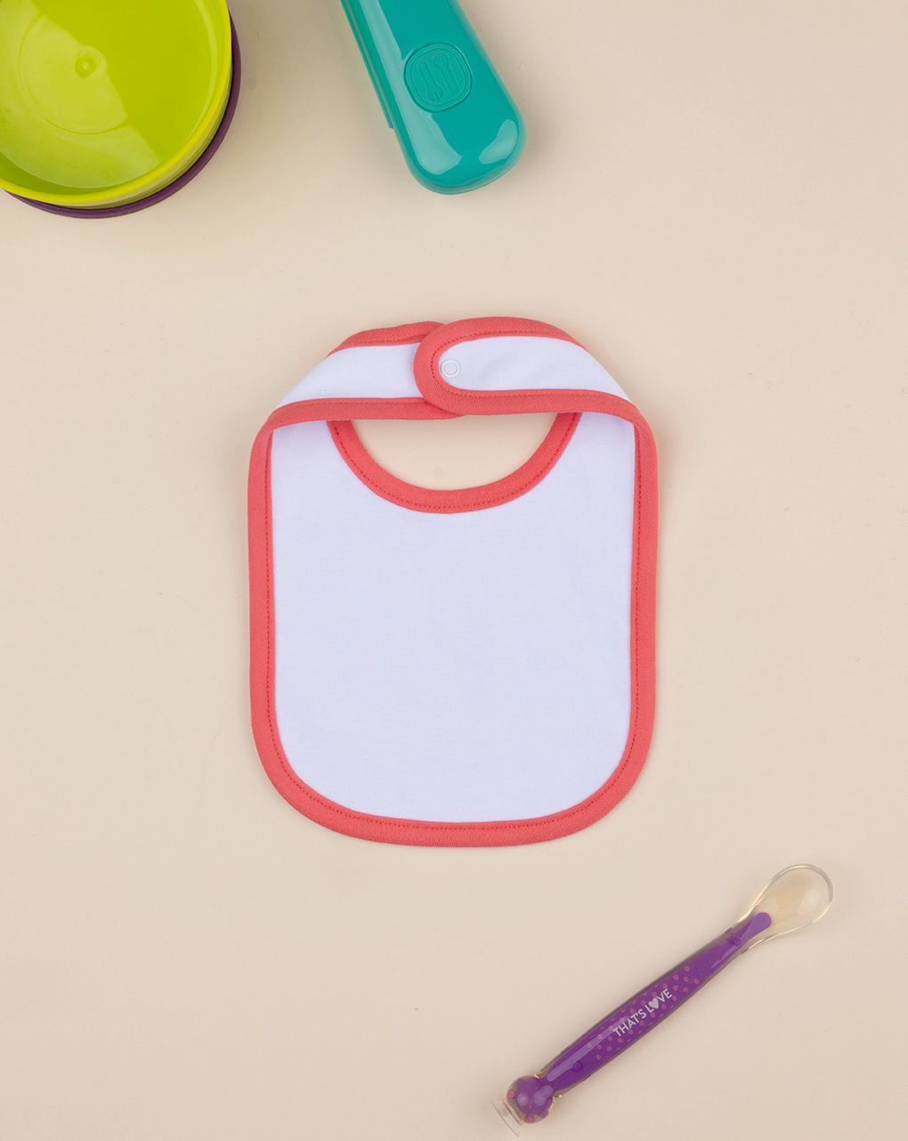 Bavaglino bimba rosso gatto