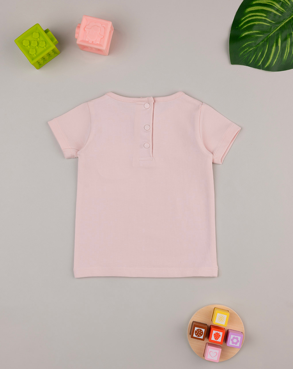 T-shirt bimba rosa ricamo