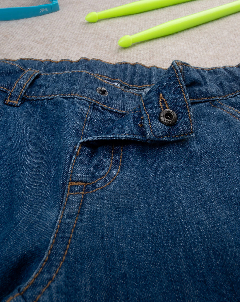 Bermuda denim bimbo con tasconi