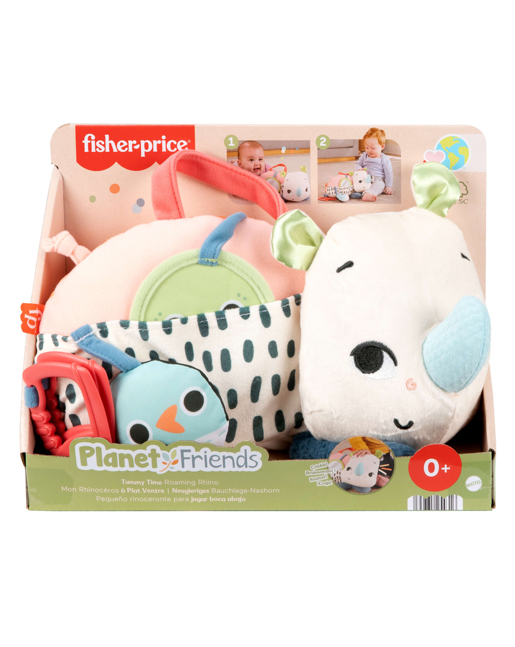 Baby rino giochi sul pancino -  0+m - fisher price