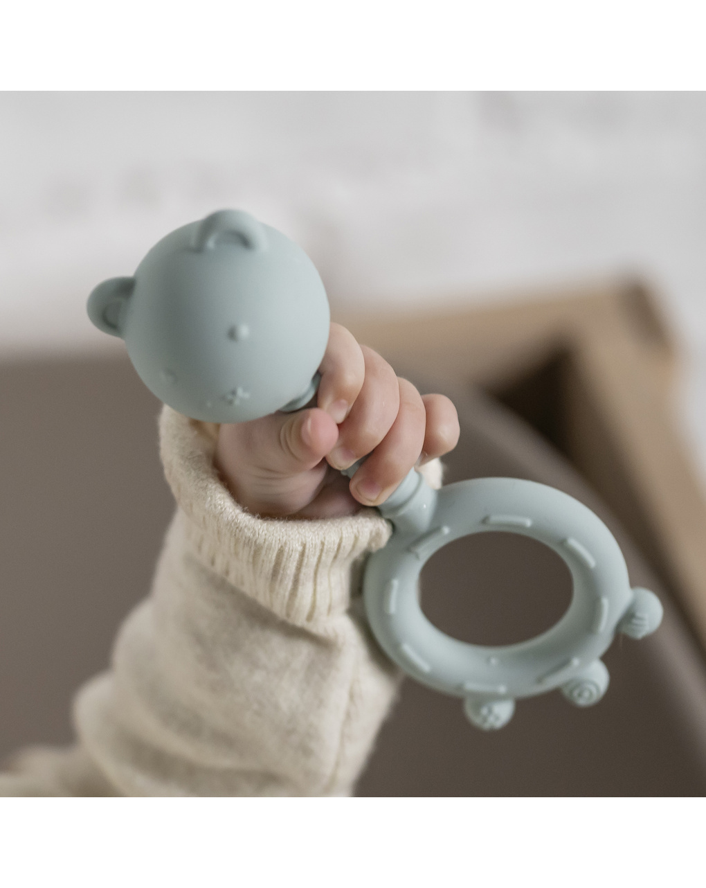 Sonaglio in silicone 
orso verde  - 0+ - nattou