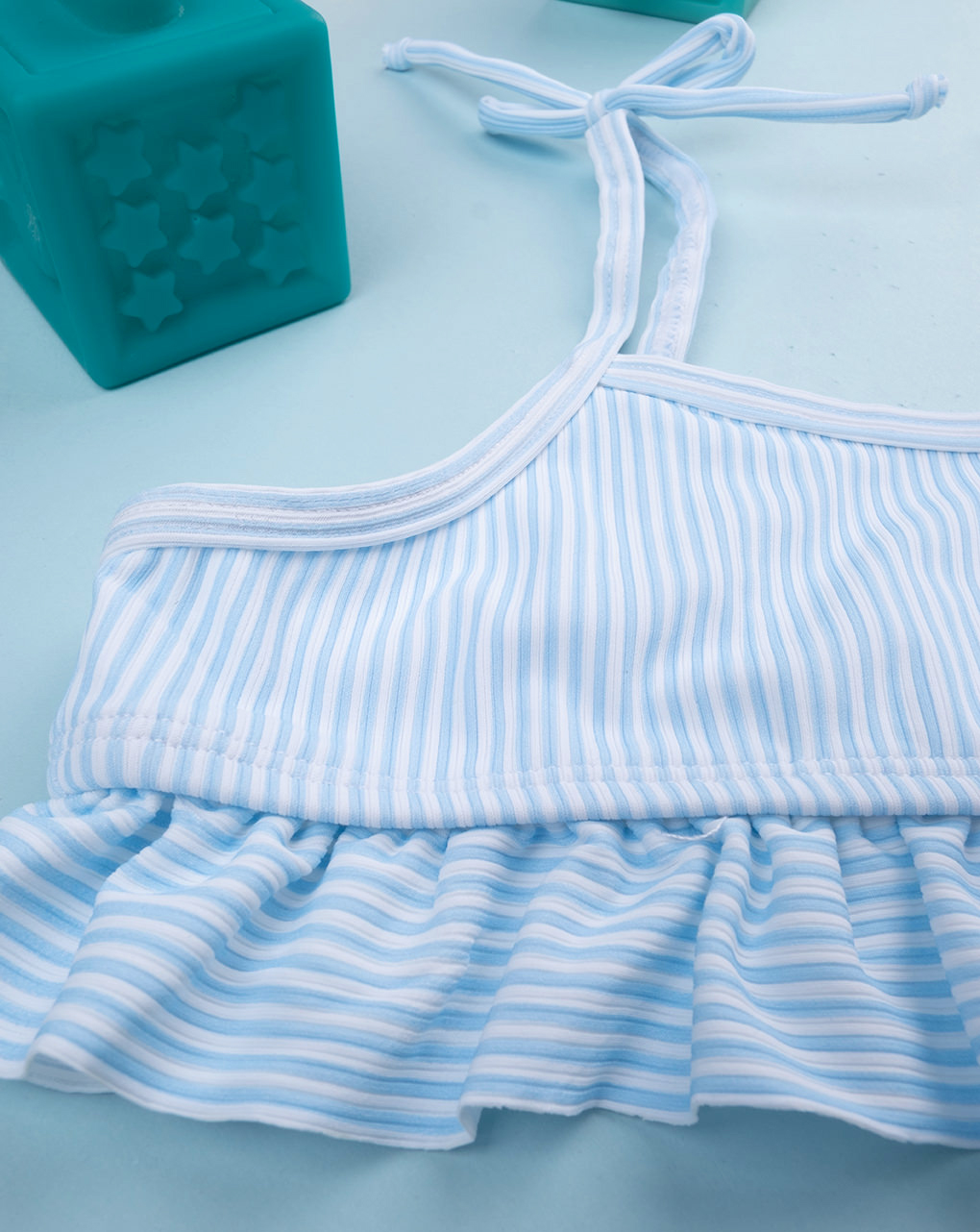 Bikini bimba righe azzurre