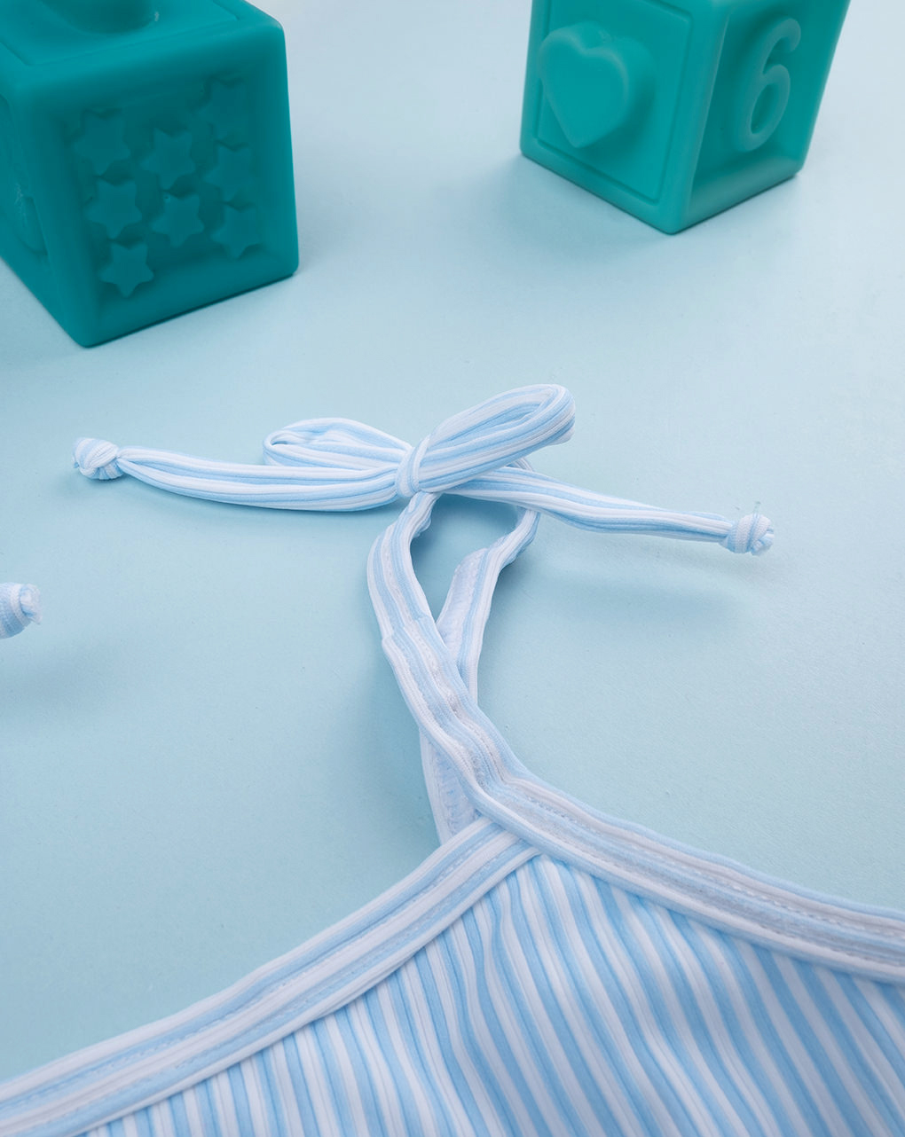 Bikini bimba righe azzurre