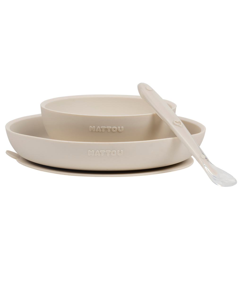 Set 3 pezzi pappa in silicone argilla- nattou