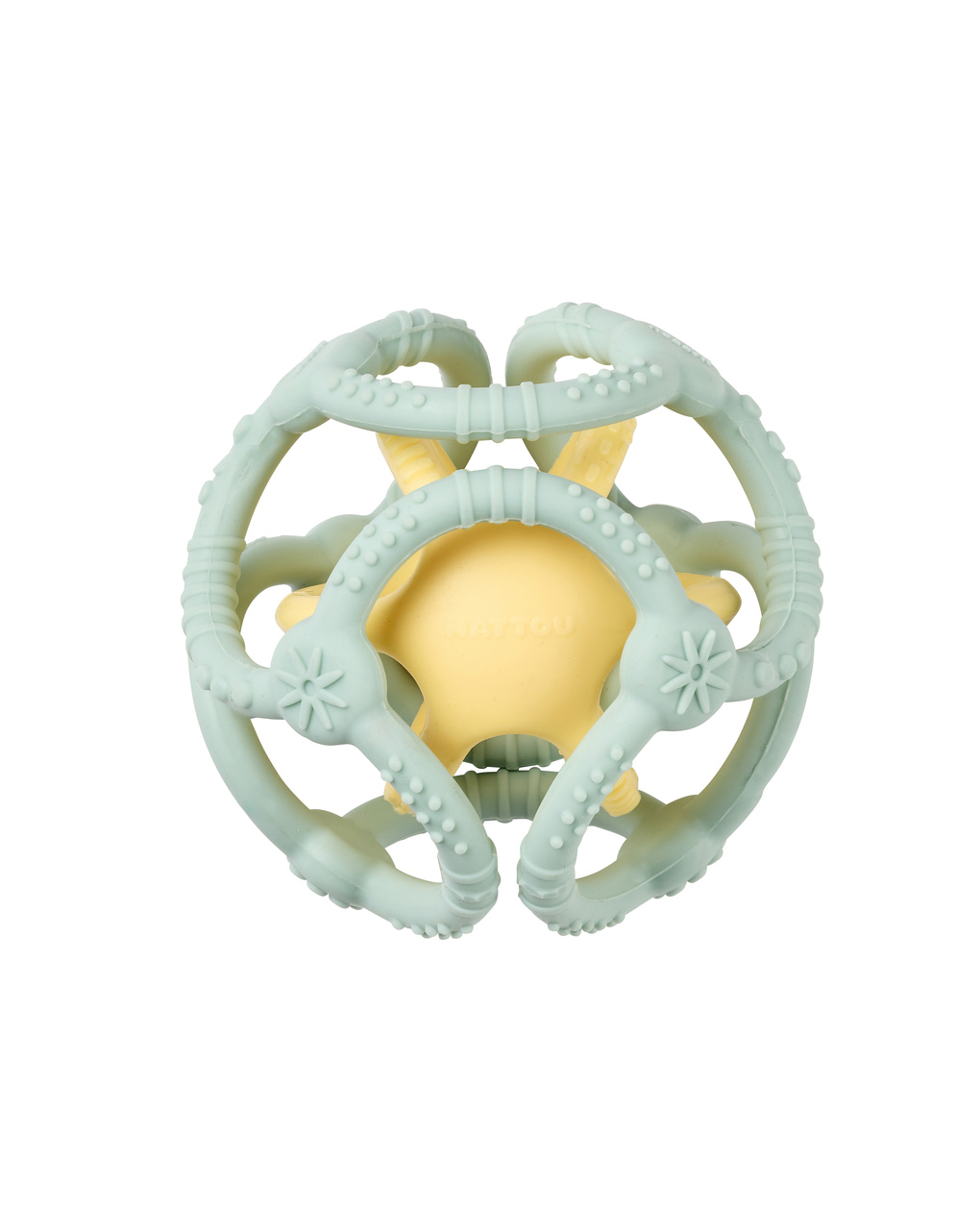 Set 2 palline in silicone verde e giallo - 0+ - nattou