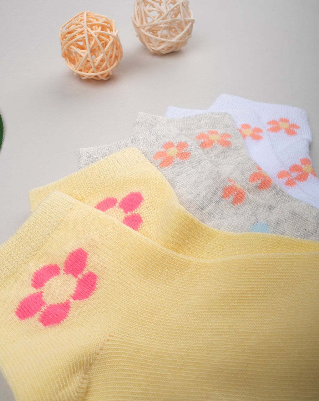 Pack 5 calze bimba fiori