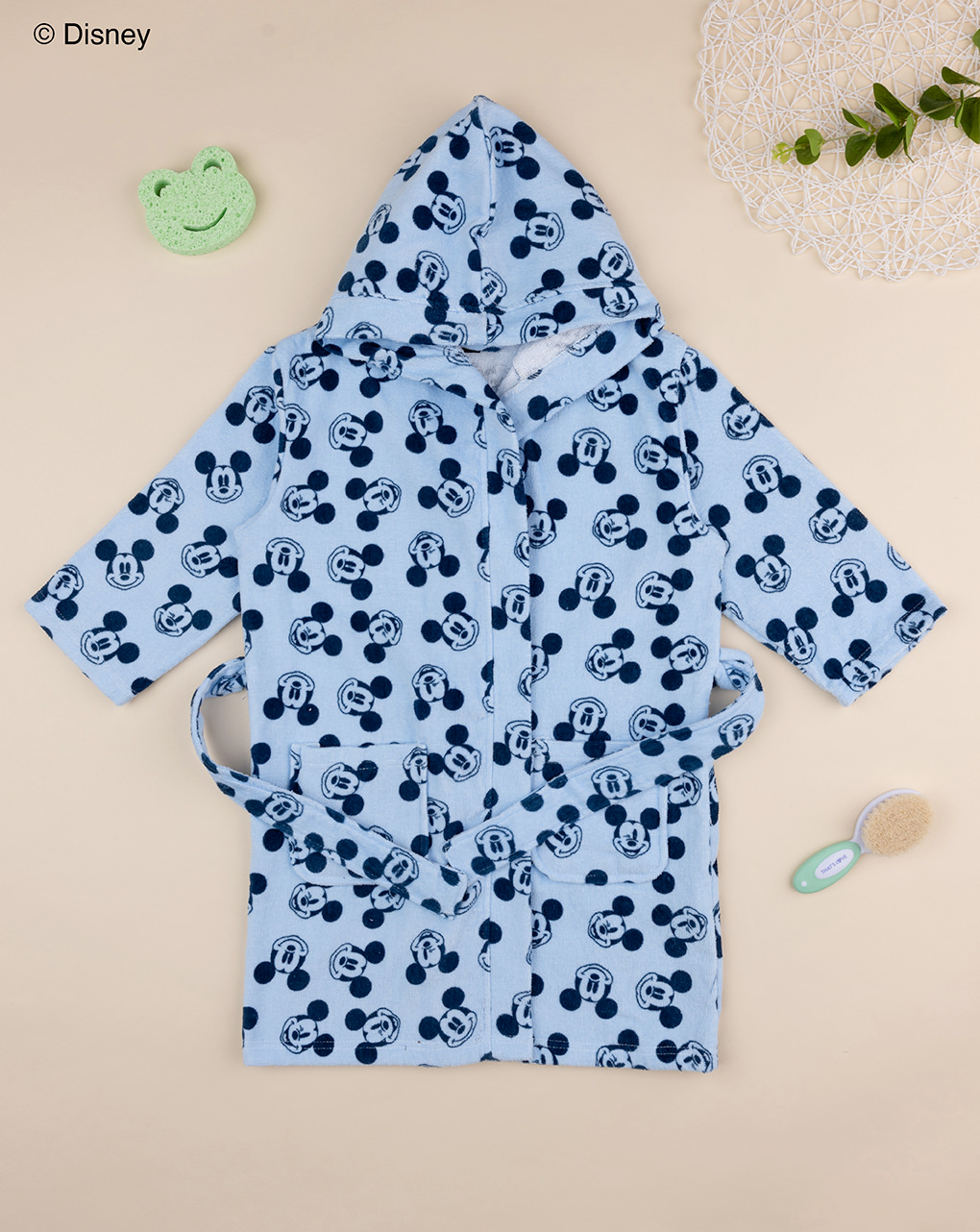 Accappatoio azzurro bambino disney topolino