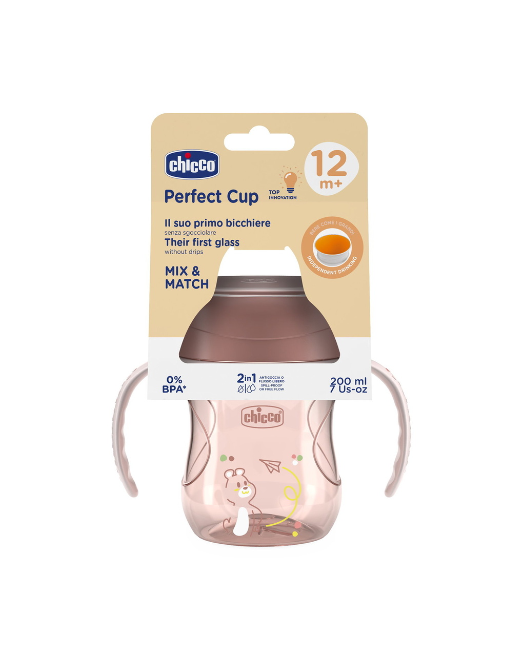 Tazza perfect x 360 12m+ rosa - chicco