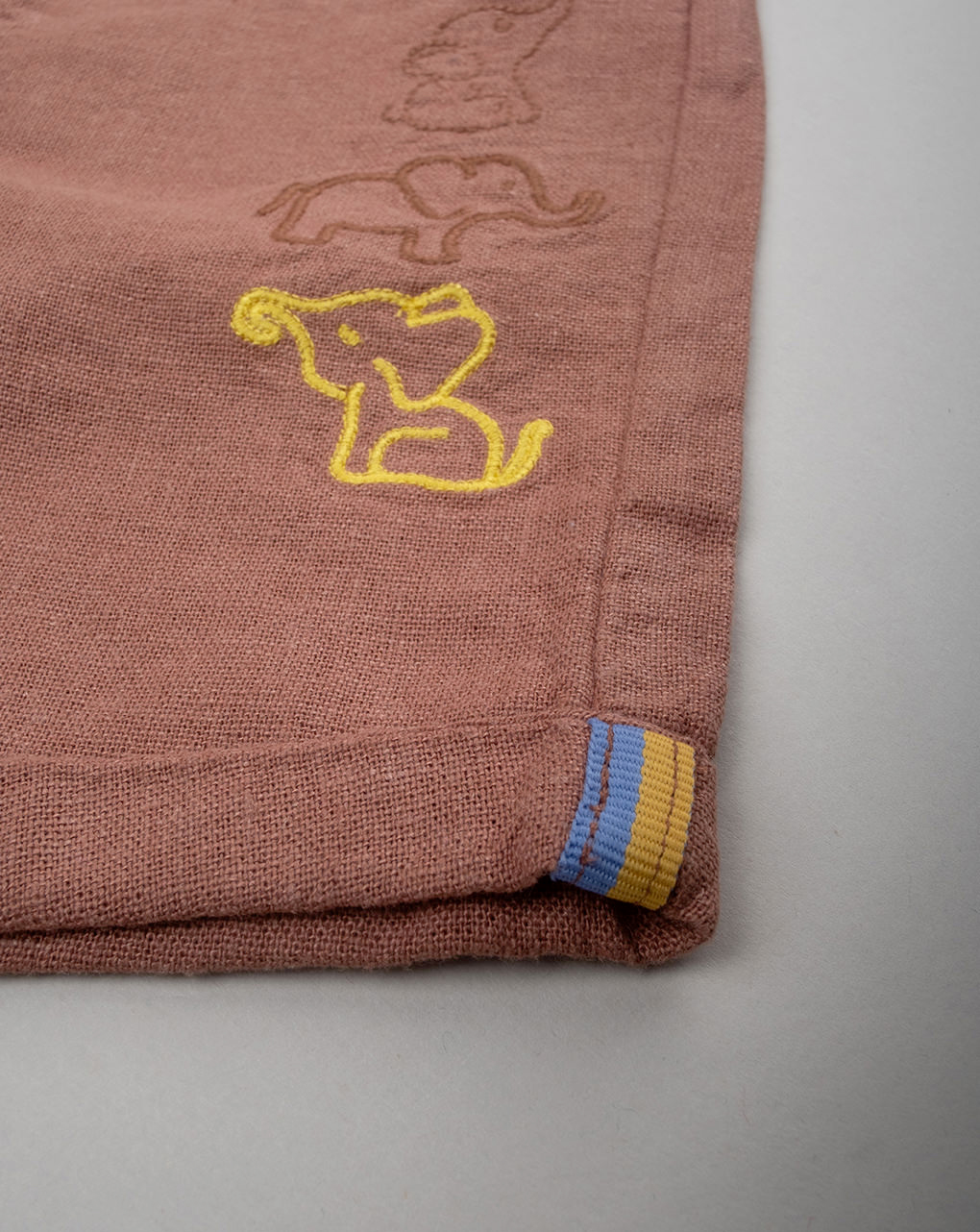 Salopette bimbo lino marrone