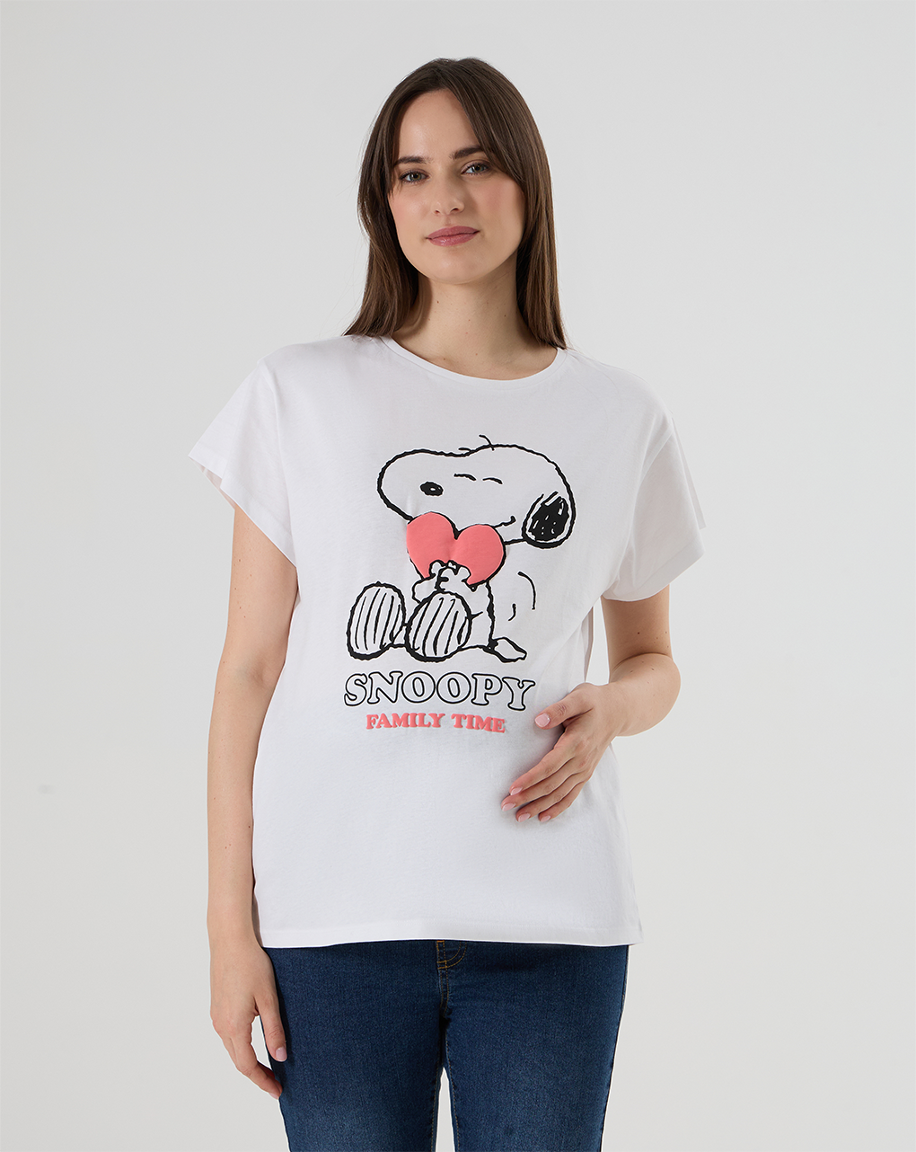 T-shirt premaman con stampa snoopy