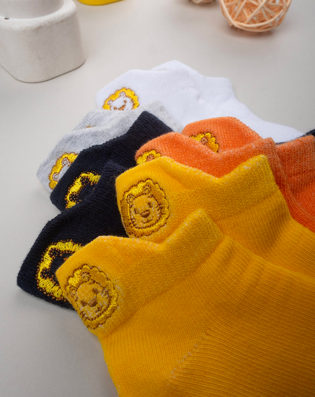 Pack 5 calze colorate bimbo leone