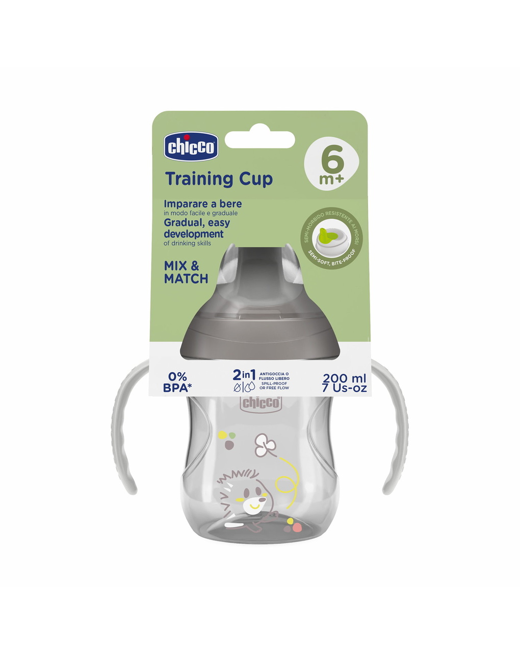 Tazza training  6m+ grigia - chicco