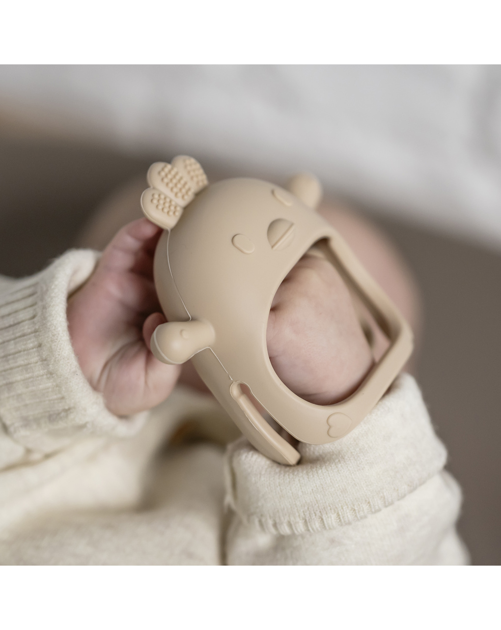 Guantino beige silicone dentizione - 0+ - nattou