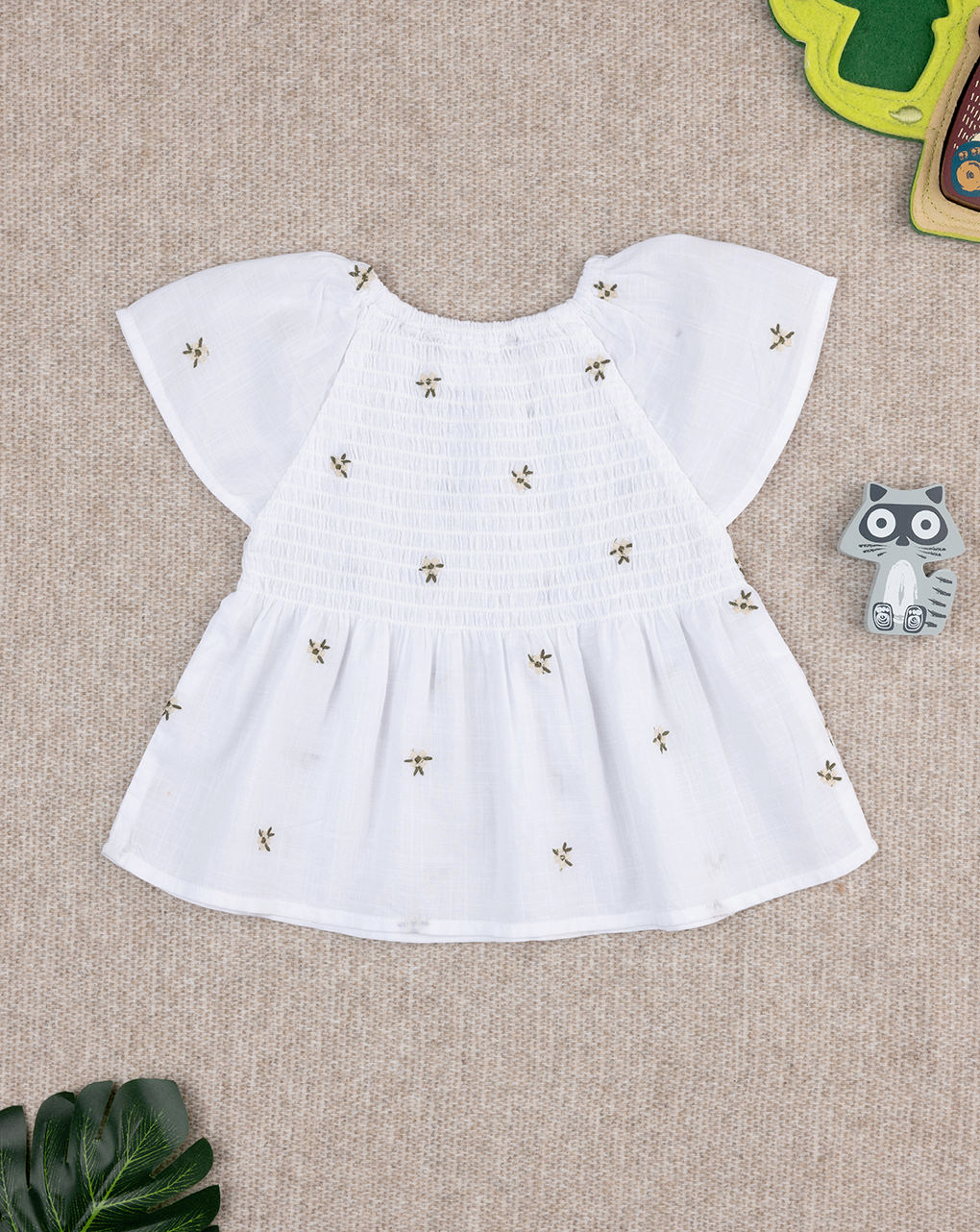 Camicia bimba bianca con ricami