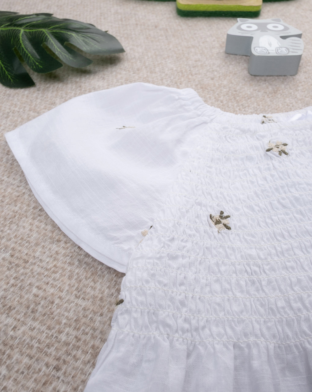 Camicia bimba bianca con ricami