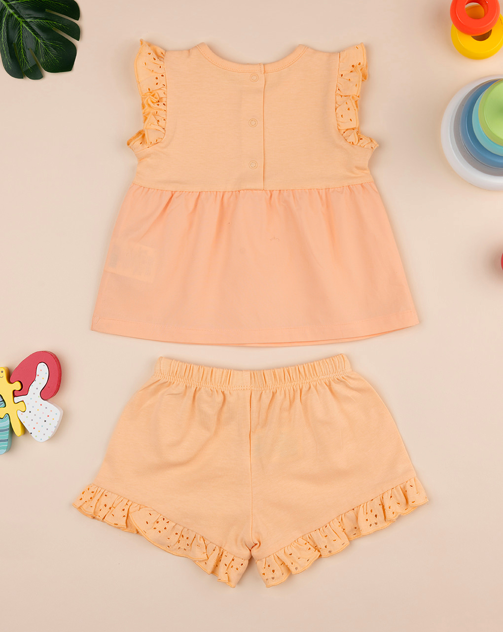 Completo bimba arancione sangallo