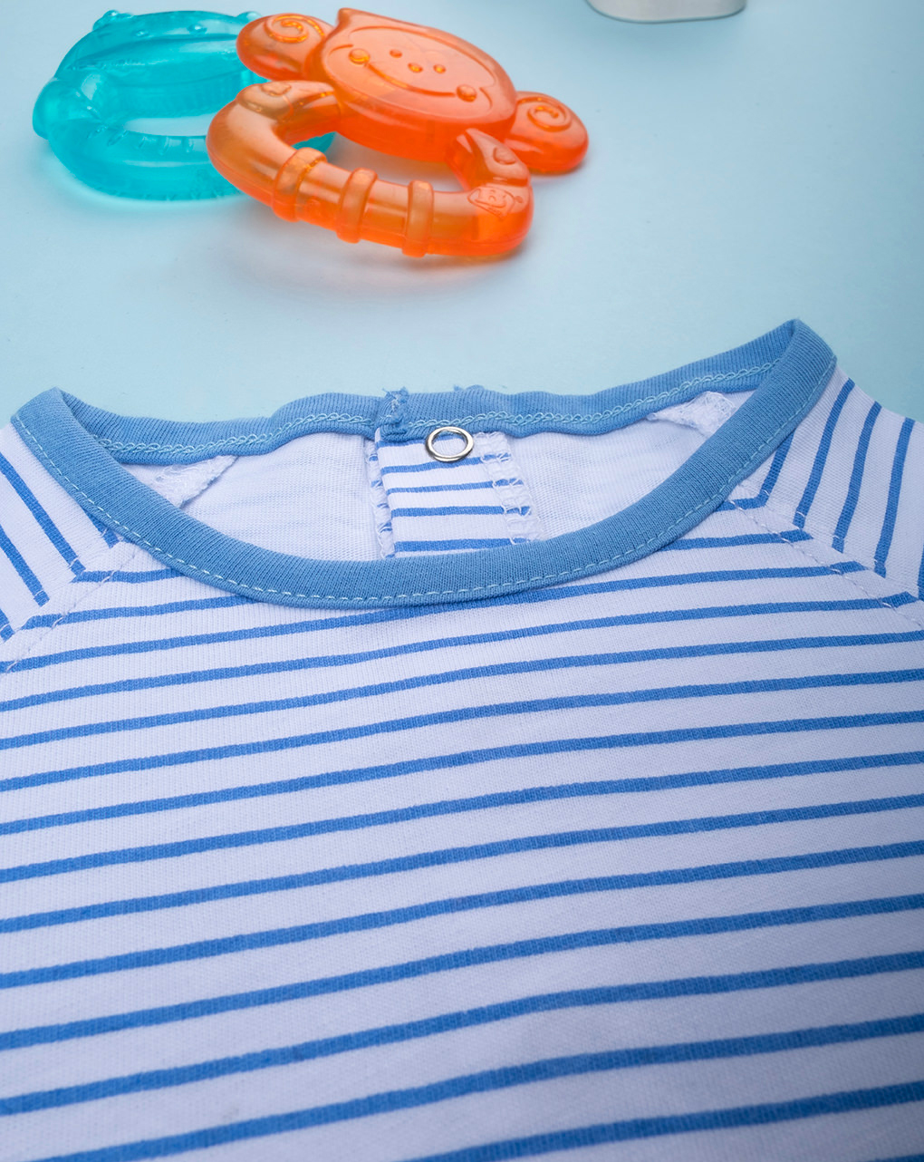 Pagliaccetto bimbo righine blu