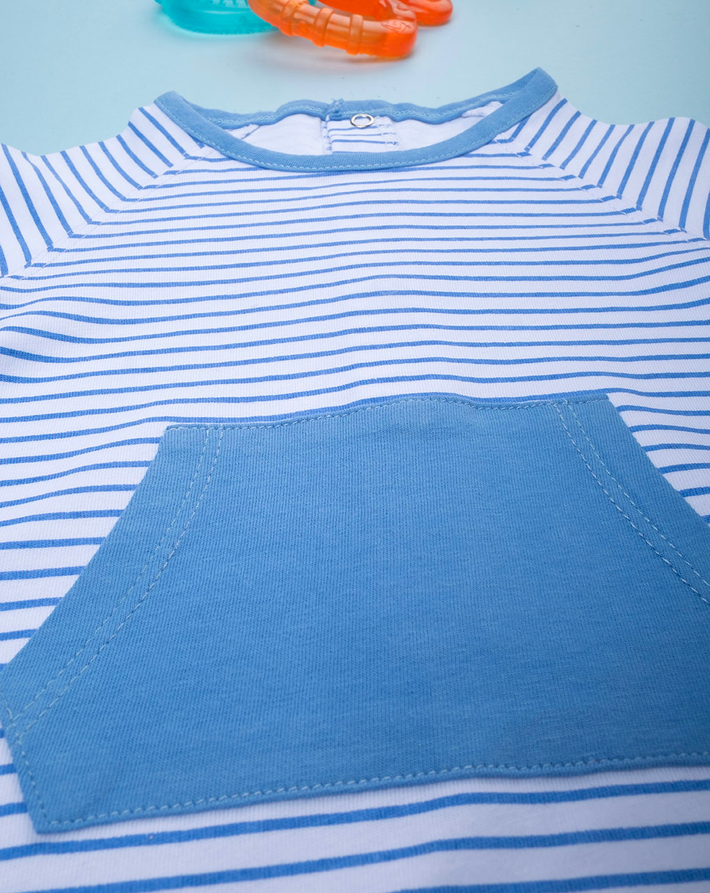 Pagliaccetto bimbo righine blu