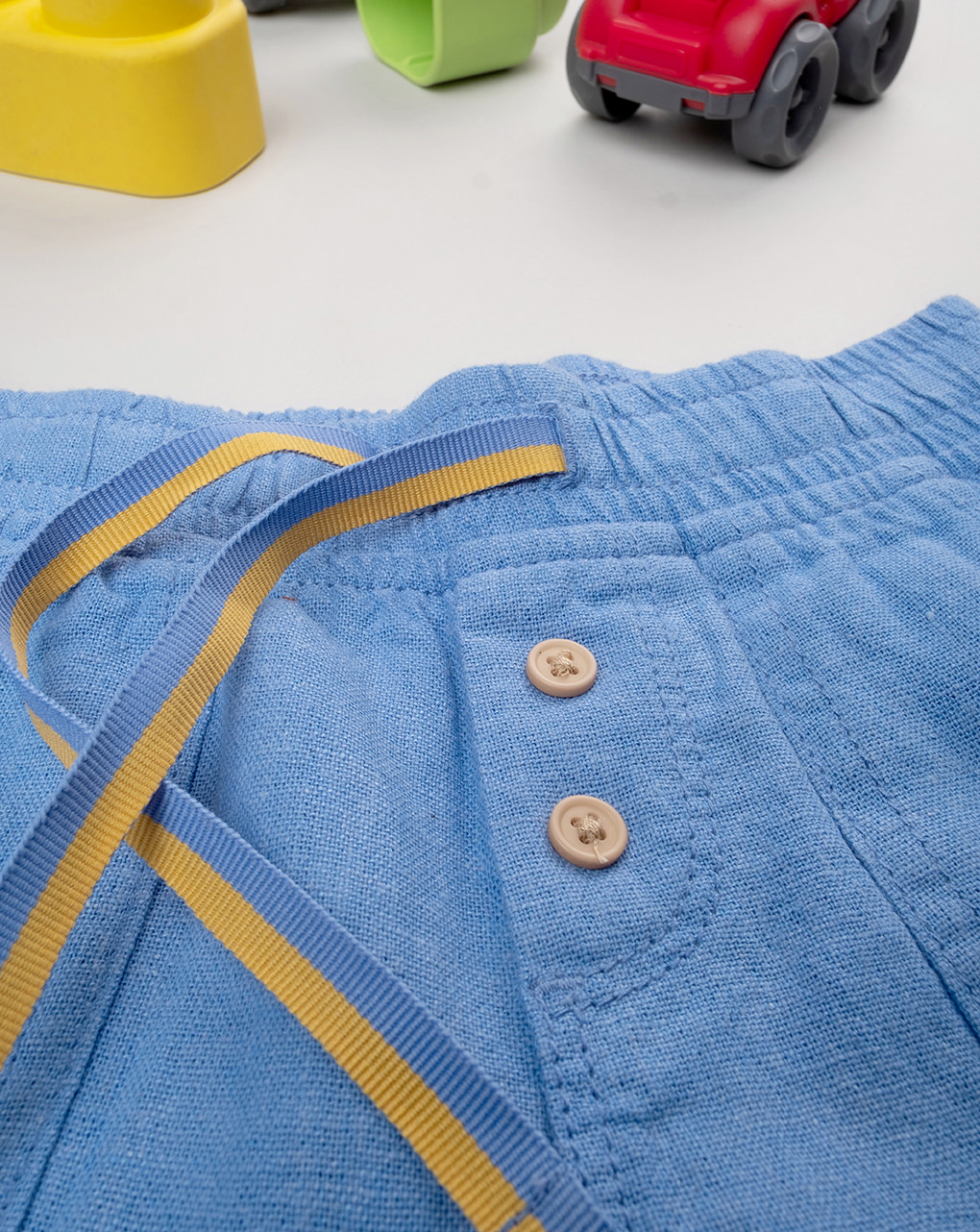 Bermuda bimbo lino blu