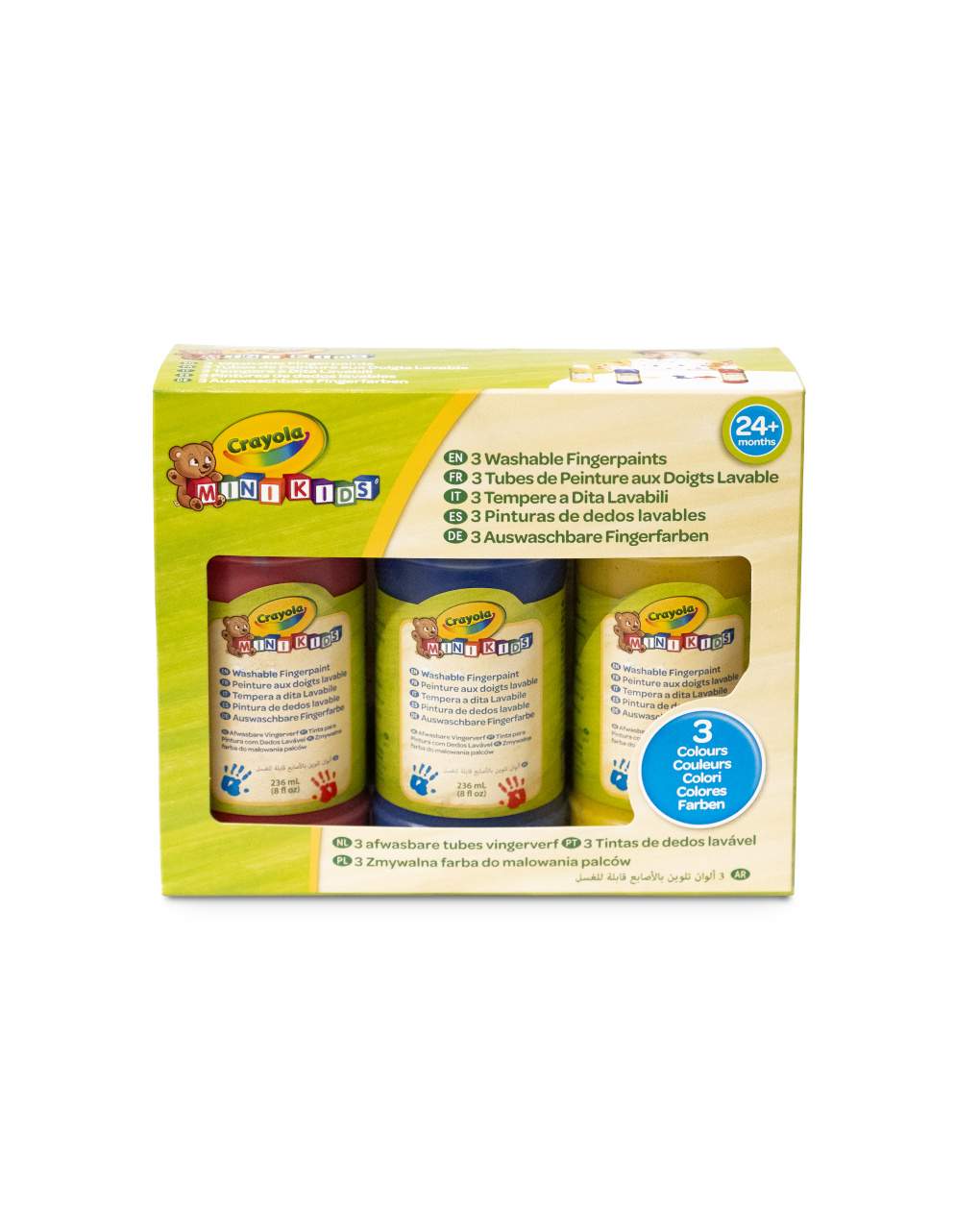 3 tempere a dita lavabili mini kids 236 ml - 3+ - crayola