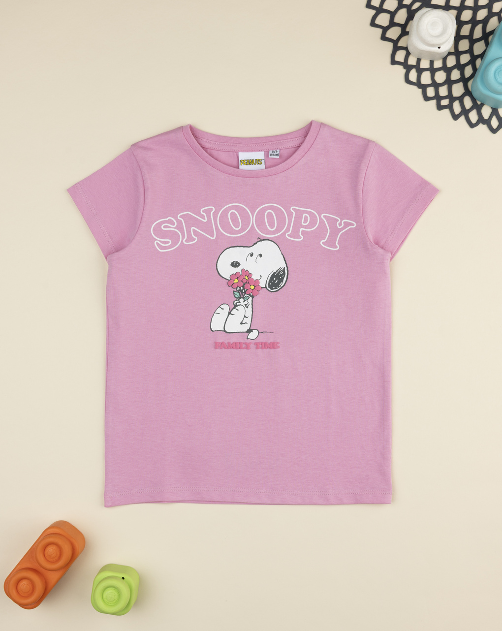 T-shirt rosa bambina snoopy