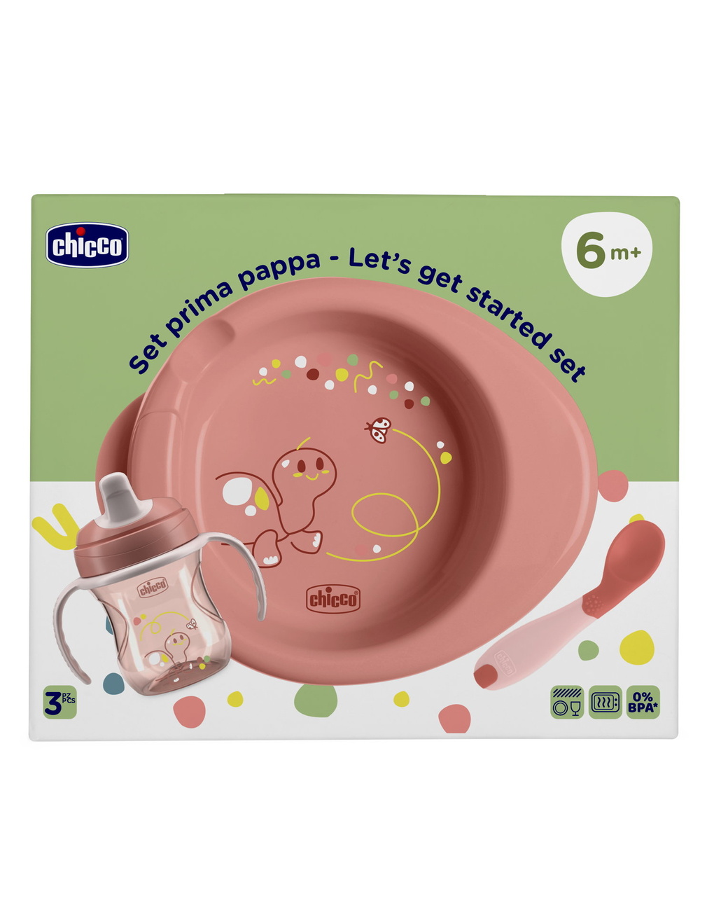 Set pappa 6m+ rosa - chicco