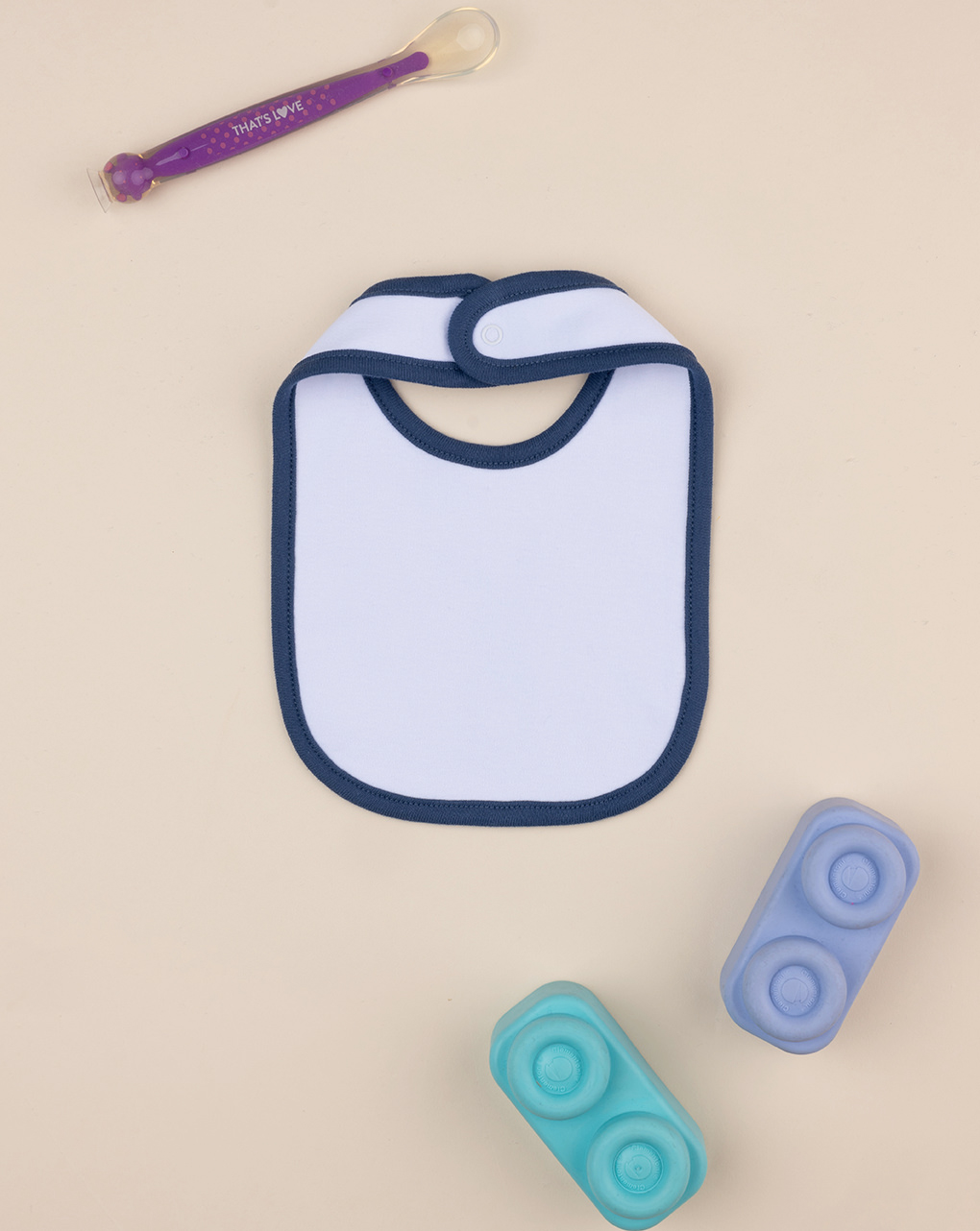 Bavaglino bimba blu coniglio