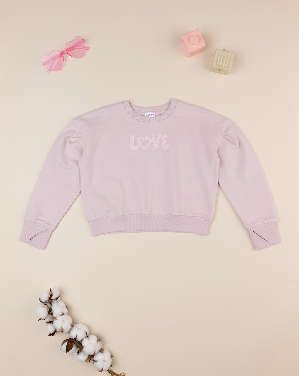 Falpa rosa con ricamo spugna