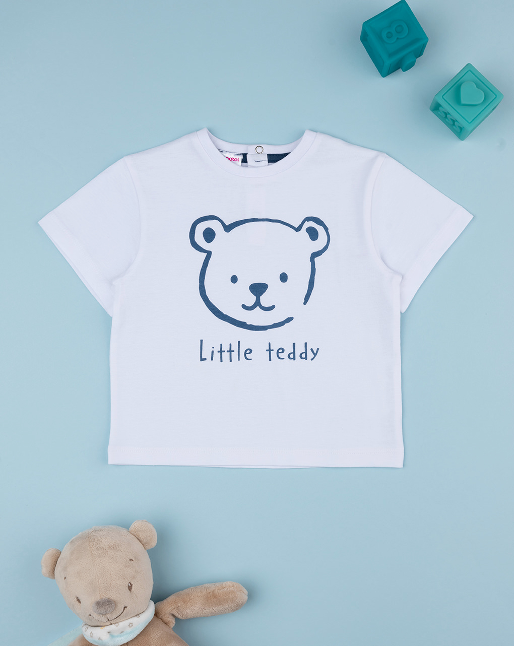 T-shirt bimbo teddy bianca