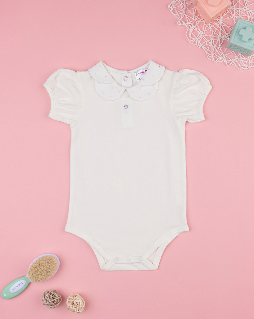 Body bianco bimba con ricami