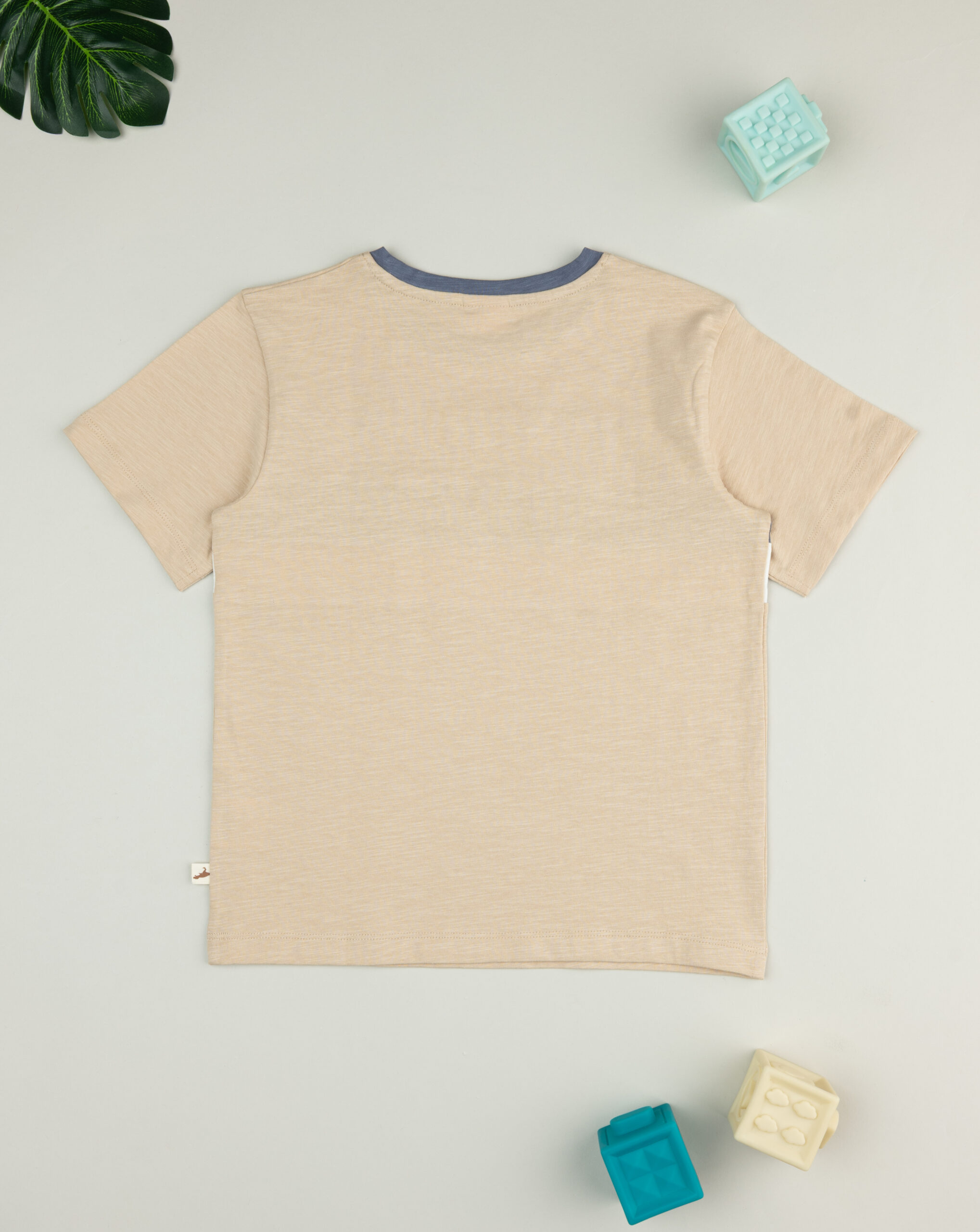 T-shirt bimbo marrone righe