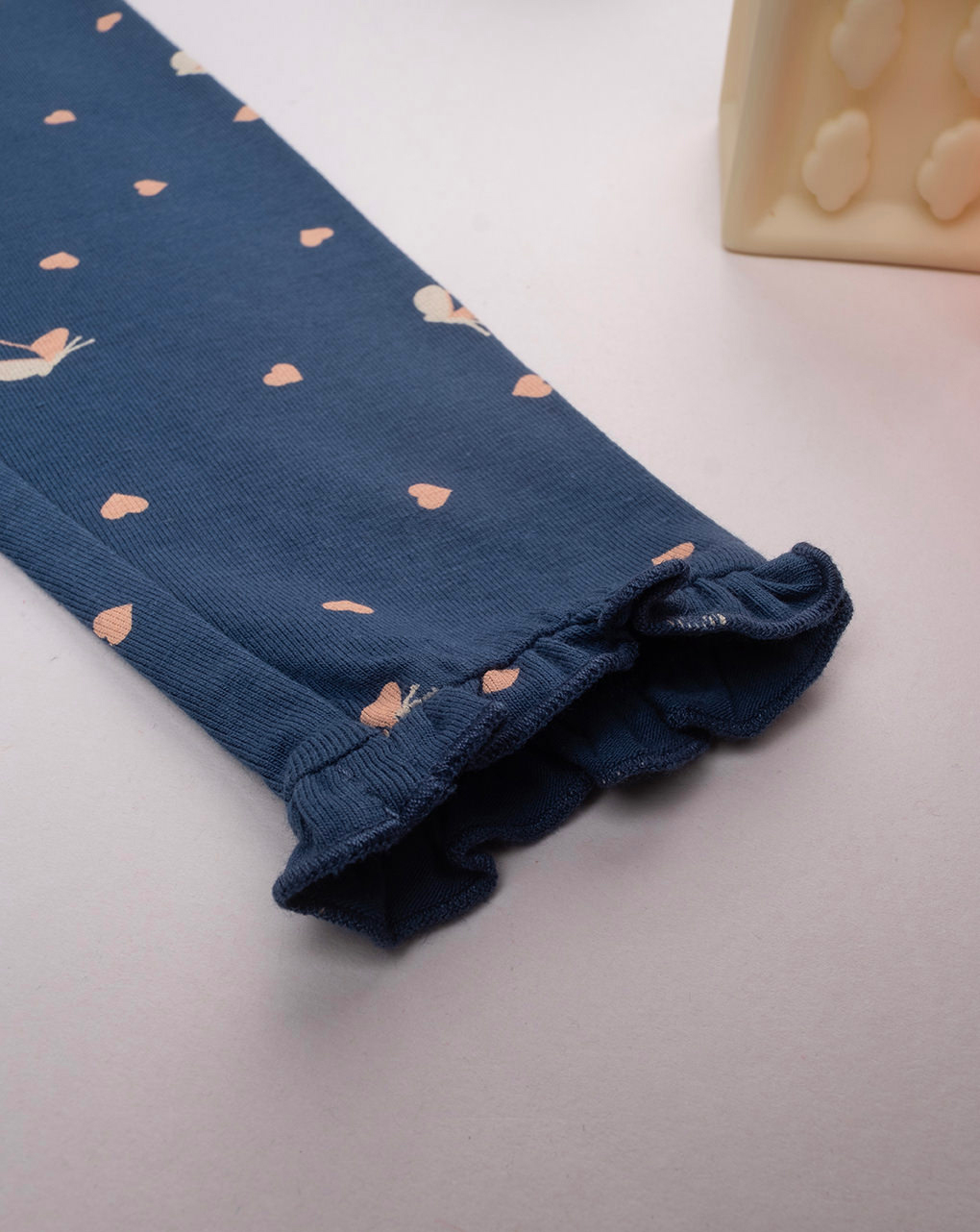 Legging bimba blu farfalle
