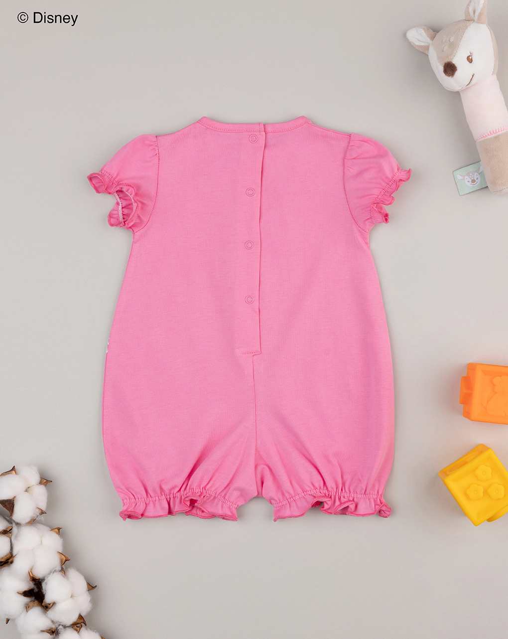Pagliaccetto bimba rosa shocking organic cotton