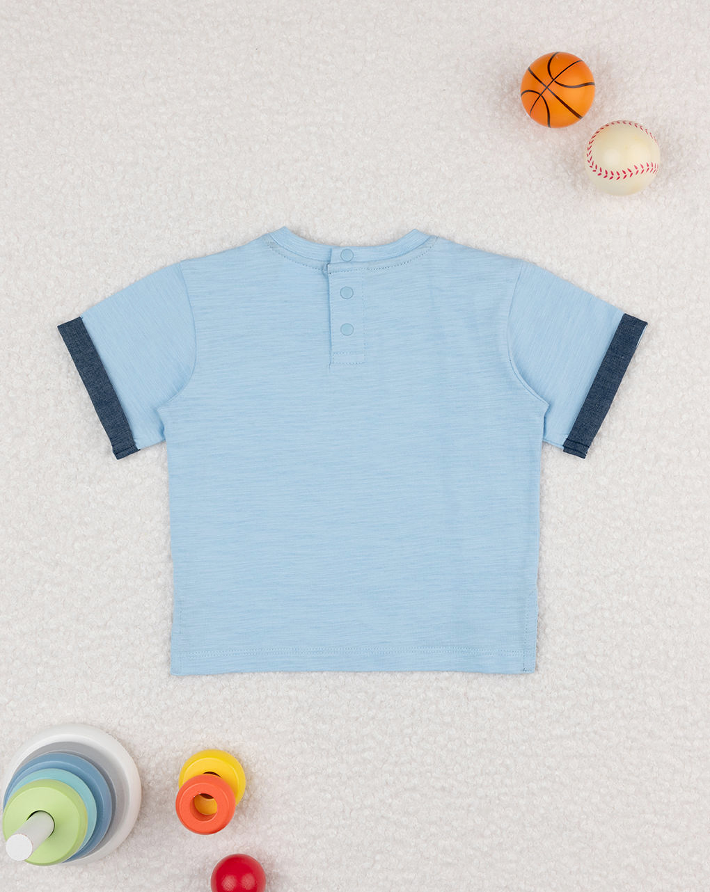 T-shirt bimbo azzurra mezza manica