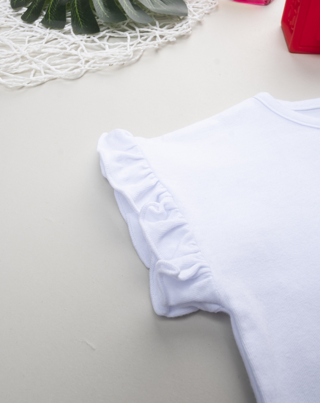 T-shirt bimba bianca ciliegie