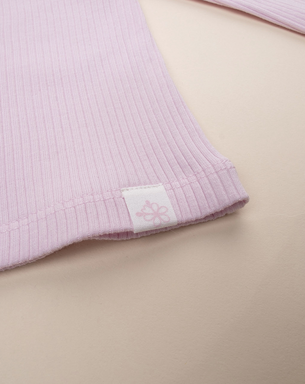 Maglia coste bimba rosa con colletto